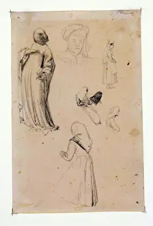 Local Artist And A Place Prints: Six Figure Studies aka Six figure studies after Lorenzo Ghiberti