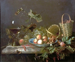 Fruit Piece with Wine Glass Fruit Piece with Wine Glass