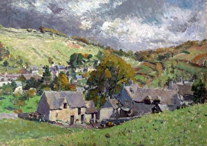 <b class=qtipBold><figcaption>A Gloucestershire Village</figcaption></b><br>Artist: Pickard, Louise - Title: A Gloucestershire Village - Date: 1919 - Original Medium and Size: Oil on Canvas 51 x 71 A Gloucestershire Village