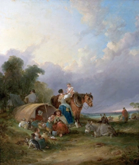 A Gypsy Encampment - William Shayer