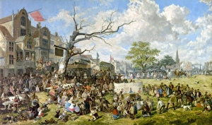 <b class=qtipBold><figcaption>Holiday Time (Fair Day)</figcaption></b><br>Holland, John Oil on Canvas 53.3 x 91.4 Holiday Time (Fair Day)