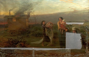 <b class=qtipBold><figcaption>Homeless</figcaption></b><br>Artist: Roberts, Henry Benjamin - Title: Homeless - Date: 1873 - Original Medium and Size: Oil on Canvas 121.9 x 182.9 Homeless