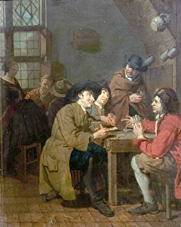 Playing Prints: Interior, Card Playing