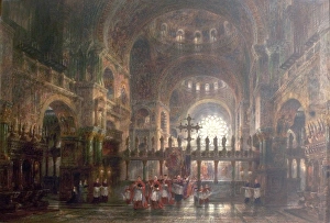 Interior of St Marks Basilica, Venice, Italy