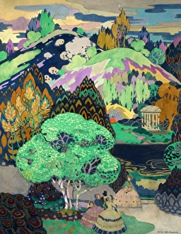 <b class=qtipBold><figcaption>Ipswich Park</figcaption></b><br>Tempera on Paper 76 x 63 Ipswich Park