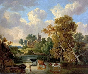 Water Prints: Landscape with Cattle in a Pool