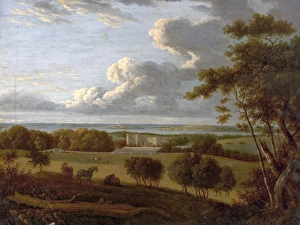 Landscape near the Coast (view of a mansion with the sea in the distance) Landscape near the Coast (view of a mansion with the sea in the distance)