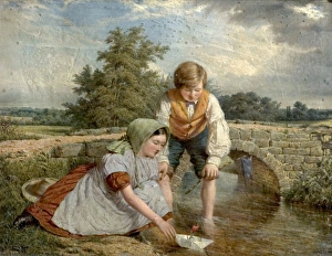 <b class=qtipBold><figcaption>The Launch</figcaption></b><br>Artist: Hart, James Turpin - Title: The Launch - Date: 1858 - Original Medium and Size: Oil on Canvas 35.6 x 45.7 The Launch