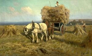 Animals Collection: Loading the Harvest Wagon - Arthur W Redgate