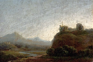 Castle Prints: Mountainous Landscape, Evening