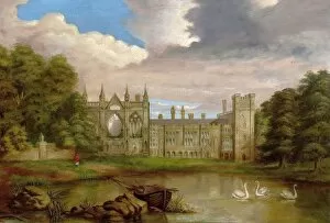Newstead Abbey Collection: Newstead Abbey, Nottinghamshire, from the Upper Lake