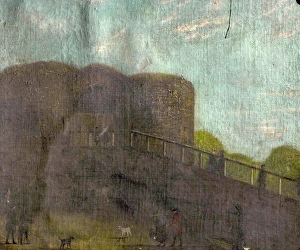 <b class=qtipBold><figcaption>Nottingham Castle Gateway</figcaption></b><br>British (English) School 19th C Oil on Canvas 57.2 x 71.1 Nottingham Castle Gateway