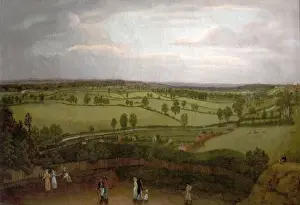 Nottingham Prints: Nottingham Meadows from the Rock Cliff, where Lenton Road turns into Park Valley