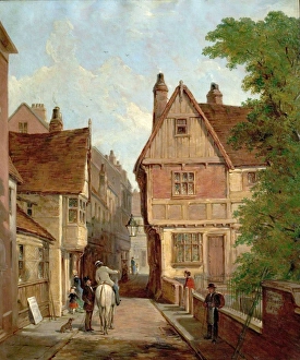 Old Houses, St. Peters Gate, Nottingham, 1842