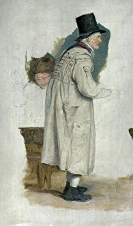 Costume Prints: An Old Man in a Smock - William Mulready (follower of)