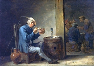 Peasant Smoking in an Interior (Flemish Pastimes, Interior) Peasant Smoking in an Interior (Flemish Pastimes, Interior)