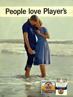 Images Dated 15th November 2011: People love Player s: Paddle in Sea, 1961