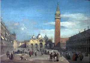 Local Artist And A Place Prints: The Piazza, San Marco, Venice, Italy (View of the Piazza of San Marco (... ))