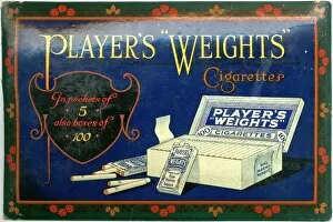 Images Dated 15th November 2011: Players Weights Cigarettes: Flowered border, 1901=1939