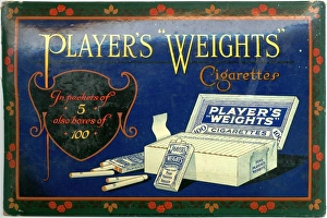 Players Weights Cigarettes: Flowered border, 1901=1939 Players Weights Cigarettes: Flowered border, 1901=1939