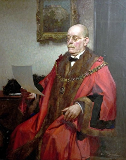 Gentleman Prints: Posthumus Portrait of Alderman E. L. Manning- Arthur Spooner