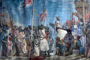 Richard the Lionheart Embarks on the Third Crusade - Glyn Warren Philpot
