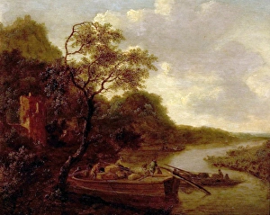 Nature Prints: River Scene with Boat
