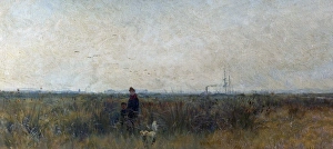 <b class=qtipBold><figcaption>Romney Marsh</figcaption></b><br>Artist: Wyllie, William Lionel - Title: Romney Marsh - Date: N/A - Original Medium and Size: Oil on Canvas 20.3 x 41.3 Romney Marsh