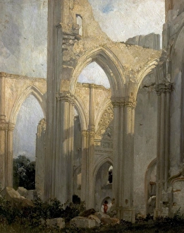 Ruins of the Abbey St. Bertain, St. Omer, France (Trancept of the Abbey of St. Bertin, St. Omer, France) Ruins of the Abbey St. Bertain, St. Omer, France (Trancept of the Abbey of St. Bertin, St. Omer, France)