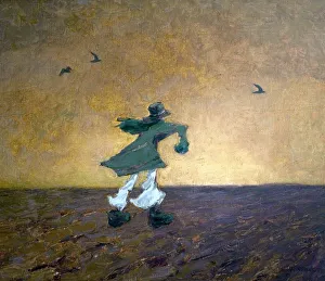<b class=qtipBold><figcaption>The Scarecrow - WIlliam Kiddier</figcaption></b><br>Oil on Canvas 63.5 x 76.2 The Scarecrow - WIlliam Kiddier
