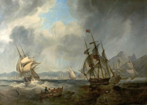 <b class=qtipBold><figcaption>Scene in the Mediterranean</figcaption></b><br>Artist: Carmichael, John Wilson - Title: Scene in the Mediterranean - Date: 1842 - Original Medium and Size: Oil on Canvas 113 x 154.9 Scene in the Mediterranean