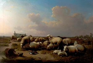 <b class=qtipBold><figcaption>The Sheep</figcaption></b><br>Artist: Verboeckhoven, Eugene Joseph - Title: The Sheep - Date: N/A - Original Medium and Size: Oil on Canvas 111.5 x 162.5 The Sheep