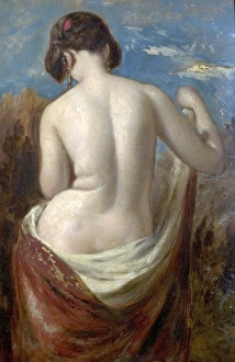 Woman Prints: Study of a Half-Nude Figure