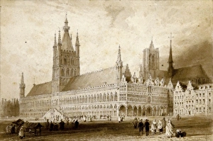 Town Hall, Ypres, by Thomas Allom Town Hall, Ypres, by Thomas Allom