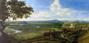 River Trent Views Collection: View of Nottingham from the East - Jan Siberechts (attributed to)