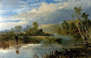 View of Richmond, Yorkshire (Richmond Hall, Yorkshire) - Edmund John Niemann View of Richmond, Yorkshire (Richmond Hall, Yorkshire) - Edmund John Niemann