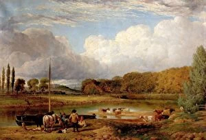 River Trent Views Collection: View At Wilford, Nottingham, by Benjamin Shipman, ca 1830