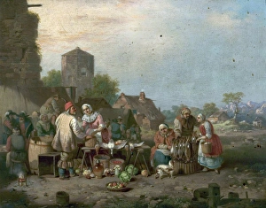 Scene Prints: Village Market Scene