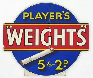 Images Dated 6th December 2011: Weights Cigarettes, 1920