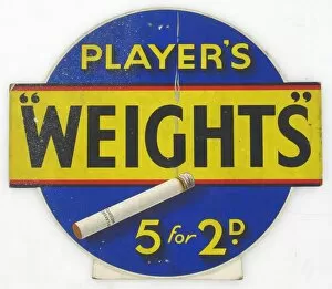 Images Dated 6th December 2011: Weights Cigarettes, 1920
