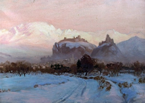 <b class=qtipBold><figcaption>a Winter Scene</figcaption></b><br>Artist: Black, Arthur John - Title: a Winter Scene - Date: N/A - Original Medium and Size: Oil on Canvas 39.4 x 57.2 a Winter Scene