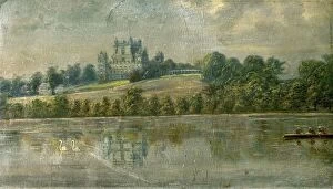 Wollaton Hall Collection: Wollaton Hall, Nottingham, from the Lake - Unknown Artist