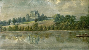 Fine art/landscapes/wollaton hall nottingham lake unknown artist Fine art/landscapes/wollaton hall nottingham lake unknown artist