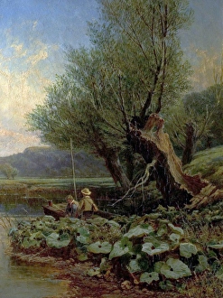 <b class=qtipBold><figcaption>Young Anglers - Edwin Ellis</figcaption></b><br>Oil on Canvas 41.9 x 35.6 Young Anglers - Edwin Ellis